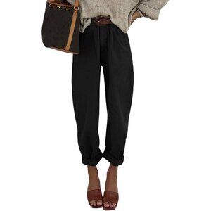 Women’s High Waisted Baggy Boyfriend Cropped Denim Jeans for Casual Wear